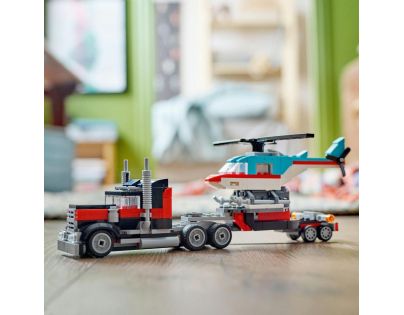 LEGO® Creator 31146 Náklaďák s plochou korbou a helikoptéra