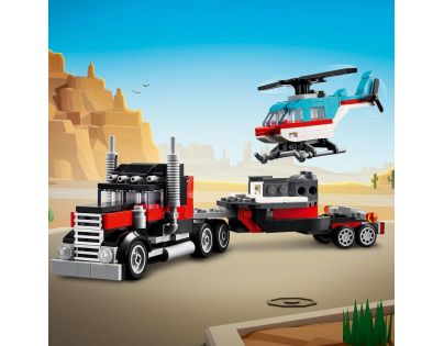 LEGO® Creator 31146 Náklaďák s plochou korbou a helikoptéra