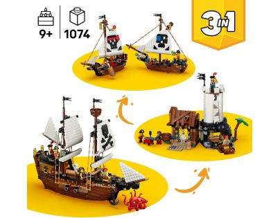 LEGO® Creator 3 v 1 31387 Kultovní pirátská loď