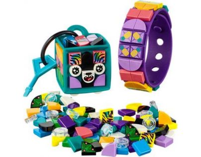 LEGO® DOTS 41945 Neonový tygr náramek & ozdoba na tašku