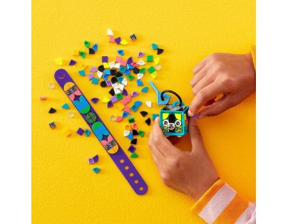 LEGO® DOTS 41945 Neonový tygr náramek & ozdoba na tašku