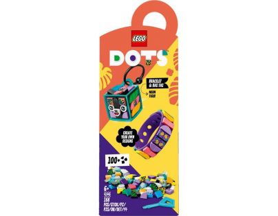 LEGO® DOTS 41945 Neonový tygr náramek & ozdoba na tašku