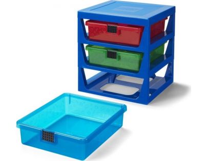 LEGO® organizér se třemi zásuvkami modrý