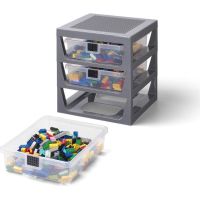 LEGO® organizér se třemi zásuvkami tmavě šedá - Poškozený obal 2