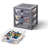 LEGO® Organizér se třemi zásuvkami tmavě šedý 2