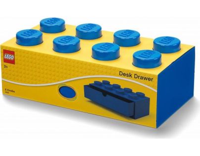 LEGO® stolní box 8 se šuplíky modrý