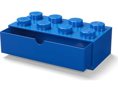 LEGO® stolní box 8 se šuplíky modrý