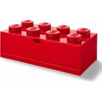 LEGO® stolní box 8 se zásuvkou červený 2