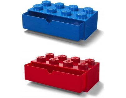 LEGO® stolní box 8 se zásuvkou červený