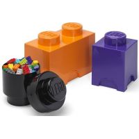 LEGO® Úložné boxy Multi-Pack 3 ks fialová, černá, oranžová