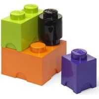 LEGO® Úložné boxy Multi-Pack 4 ks fialová, černá, oranžová, zelená 2