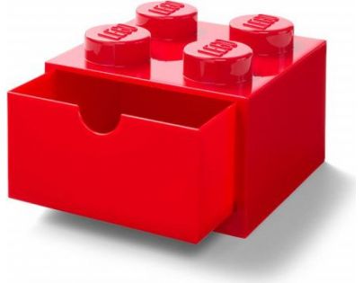 LEGO® úložný box 4 se šuplíky červený