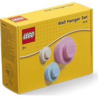 LEGO® věšák na zeď 3 ks Bílý, světle modrý a růžový 2