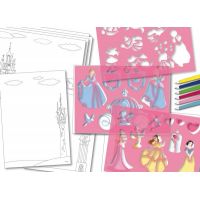 Lena Disney Princess Kreslící šablonky Princezny a malovací sada 2