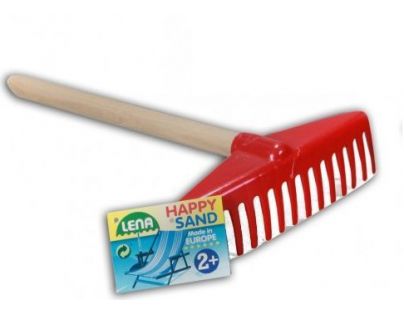 Lena Hrábě s dřevěnou rukojetí 30 cm červené