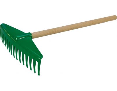 Lena Hrábě s dřevěnou rukojetí 30 cm zelené