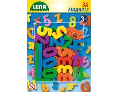 Lena Magnetické číslice 36 ks - Poškozený obal