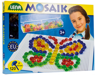 LENA 35536 - Mozaika velká, 120ks, 15mm krystal