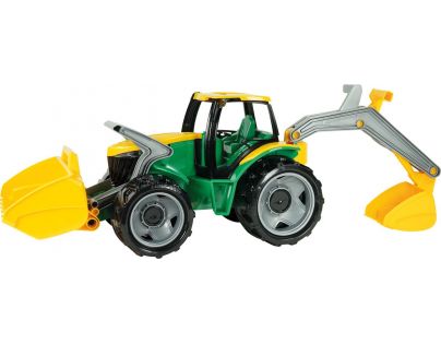 LENA 02080 - Traktor se lžící a bagrem, zeleno žlutý