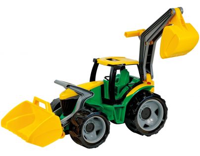 LENA 02080 - Traktor se lžící a bagrem, zeleno žlutý