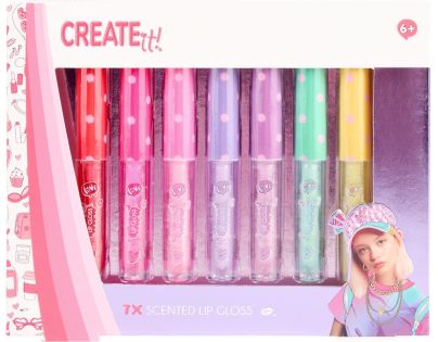 Lesk na rty voňavý s třpytkami 5 ks Creat it!