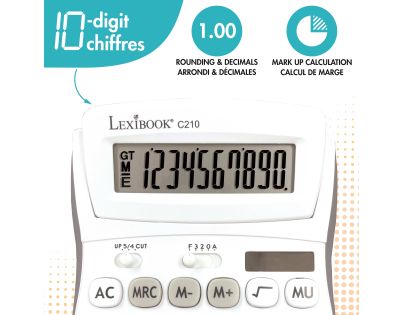 Lexibook 10místná kalkulačka s nastavitelným úhlem obrazovky
