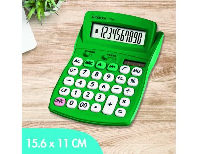 Lexibook 10místná kapesní kalkulačka s gumovým povrchem zelená