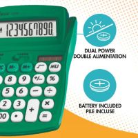 Lexibook 10místná kapesní kalkulačka s gumovým povrchem zelená 5