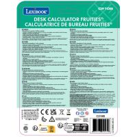 Lexibook 10místná kapesní kalkulačka s gumovým povrchem zelená 6
