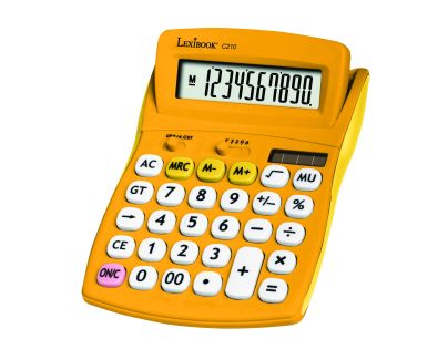 Lexibook 10místná kapesní kalkulačka s gumovým povrchem žlutá