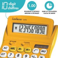 Lexibook 10místná kapesní kalkulačka s gumovým povrchem žlutá 4