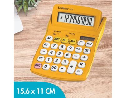 Lexibook 10místná kapesní kalkulačka s gumovým povrchem žlutá