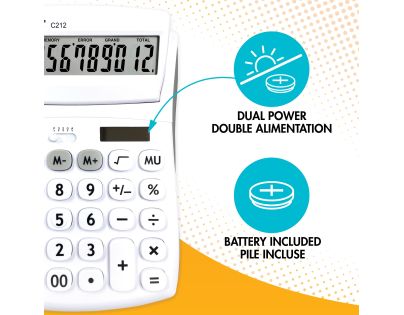 Lexibook 12místná kapesní kalkulačka s nastavitelným úhlem obrazovky