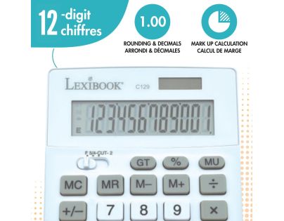 Lexibook 12místná kapesní kalkulačka solární s baterií