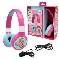 Lexibook 2v1 bluetooth skládací sluchátka Barbie s limitem hlasitosti