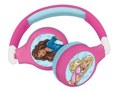 Lexibook 2v1 bluetooth skládací sluchátka Barbie s limitem hlasitosti