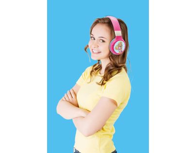 Lexibook 2v1 bluetooth skládací sluchátka Barbie s limitem hlasitosti