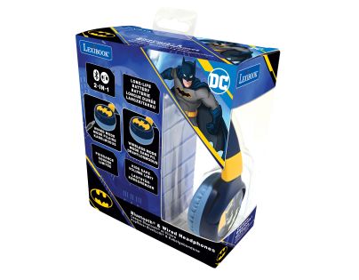 Lexibook 2v1 bluetooth skládací sluchátka Batman s limitem hlasitosti