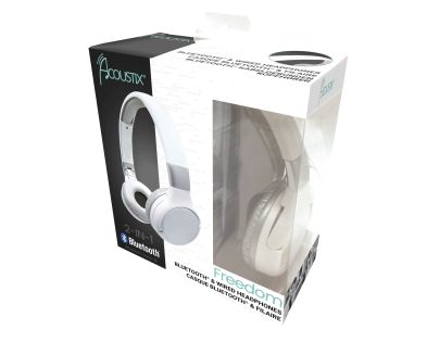 Lexibook 2v1 bluetooth skládací sluchátka bílá