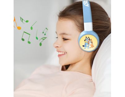 Lexibook 2v1 bluetooth skládací sluchátka Bluey s limitem hlasitosti
