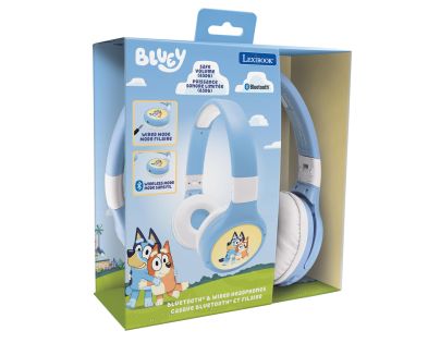Lexibook 2v1 bluetooth skládací sluchátka Bluey s limitem hlasitosti