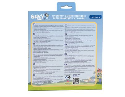 Lexibook 2v1 bluetooth skládací sluchátka Bluey s limitem hlasitosti