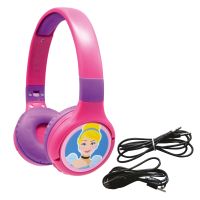 Lexibook 2v1 bluetooth skládací sluchátka Disney princezny s limitem hlasitosti