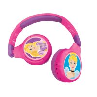 Lexibook 2v1 bluetooth skládací sluchátka Disney princezny s limitem hlasitosti 2