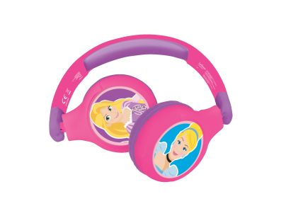 Lexibook 2v1 bluetooth skládací sluchátka Disney princezny s limitem hlasitosti