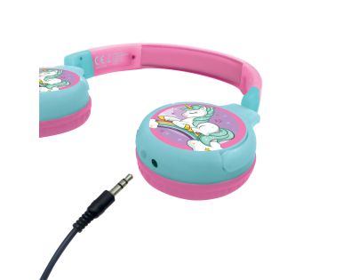 Lexibook 2v1 bluetooth skládací sluchátka Jednorožec s limitem hlasitosti