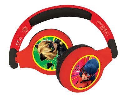 Lexibook 2v1 bluetooth skládací sluchátka Kouzelná Beruška s limitem hlasitosti