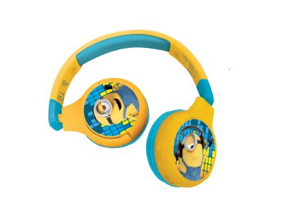 Lexibook 2v1 bluetooth skládací sluchátka Mimoni s limitem hlasitosti