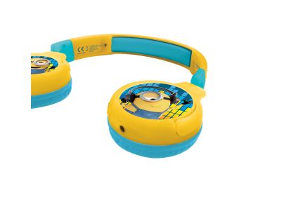 Lexibook 2v1 bluetooth skládací sluchátka Mimoni s limitem hlasitosti