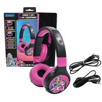 Lexibook 2v1 bluetooth skládací sluchátka Monster High s limitem hlasitosti